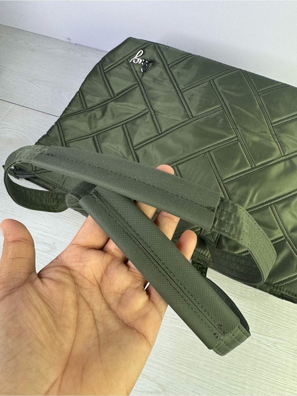 Lug Skyliner Tote in Olive Green - Picture 8 of 12